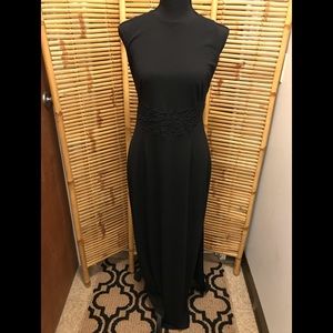 Black gown with beaded detail